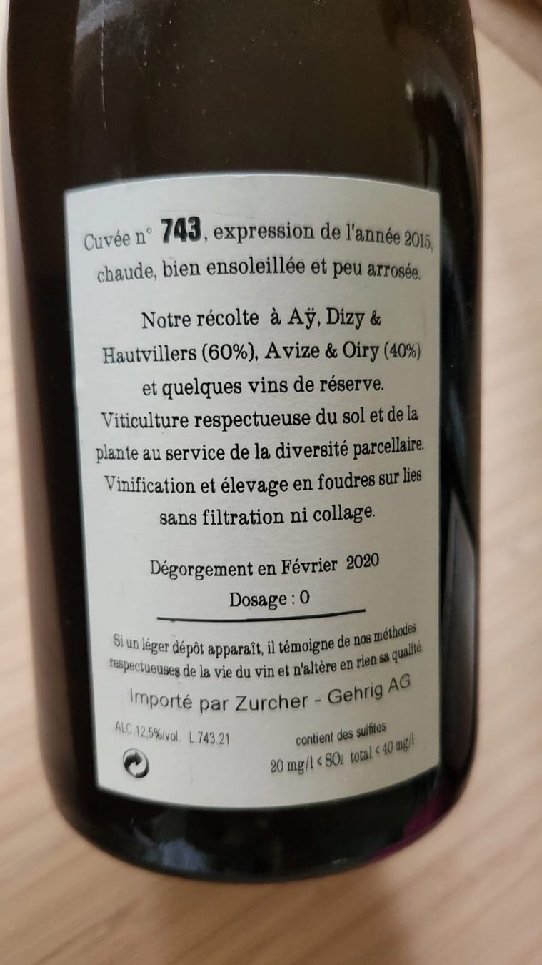 Spiritueux: Jacquesson Cuvée 743 Extra Brut Champagner! – Neuf avec emballage d'origine à Zürich par syl_bhd2 3