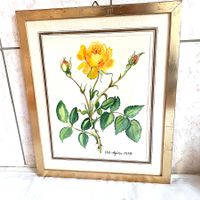 Gelbe Rosen Farbstift Gemälde Albin Speiss 1978
