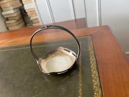 Art Deco Schale mit Bügel Zuckerschale versilbert 10 cm