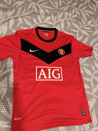 Maillot Manchester United AIG Vidic Nike taille L