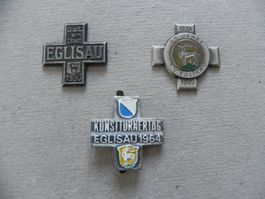 Medaille 3 Sport Abzeichen Brosche Eglisau ZH 1930 -1964
