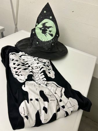Skelett Kostüm für Kinder inklusive Kappe
