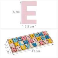 Colourful ABC wooden letters for creative DIY
