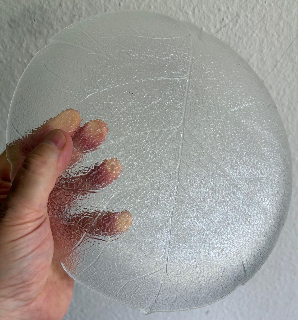 Servierplatten: 2 Servierplatten Arcoroc Aspen Blattmotiv Glas Servierteller – Gebraucht aus Zürich von Pam-Creation 3