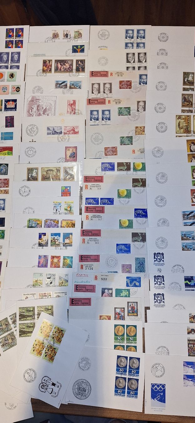 Alle Briefmarken: 500 FDC / Brief / Liechtenstein Lot 3 – Gebraucht aus Balgach von SIMEON27 2