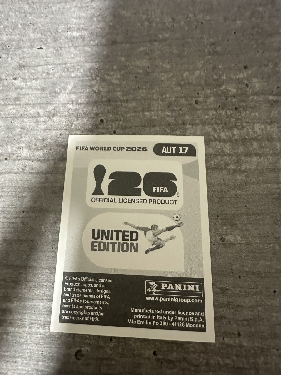 Panini Sammelbilder & Trading cards: AUT 17 , FIFA WORLD CUP 2026 PANINI  – Neu (gemäss Beschreibung) aus Frauenfeld von 1PegPeg1 1