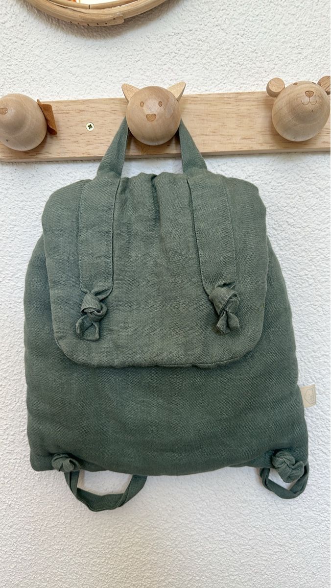 Sacs & sacs à dos: Green Linen Backpack – D'occasion à Männedorf par Meganbdn
