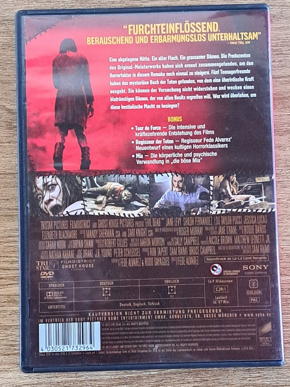 Tutti i DVDs: DVD Evil Dead mit Elizabeth Blackmore 2013 – Nuovo (secondo la descrizione) da Unterseen venduto da Kanica 1
