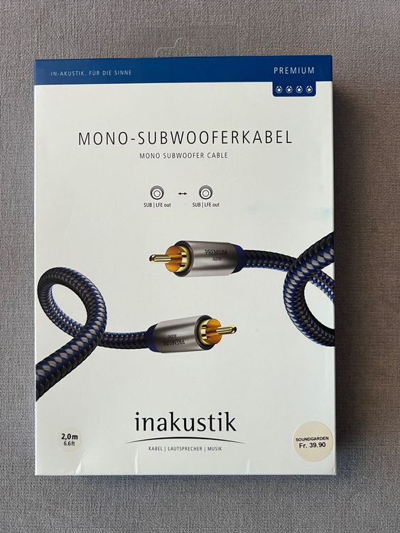 Câble Audio Optique Toslink 2,0m - Inakustik Premium Série - Neuf