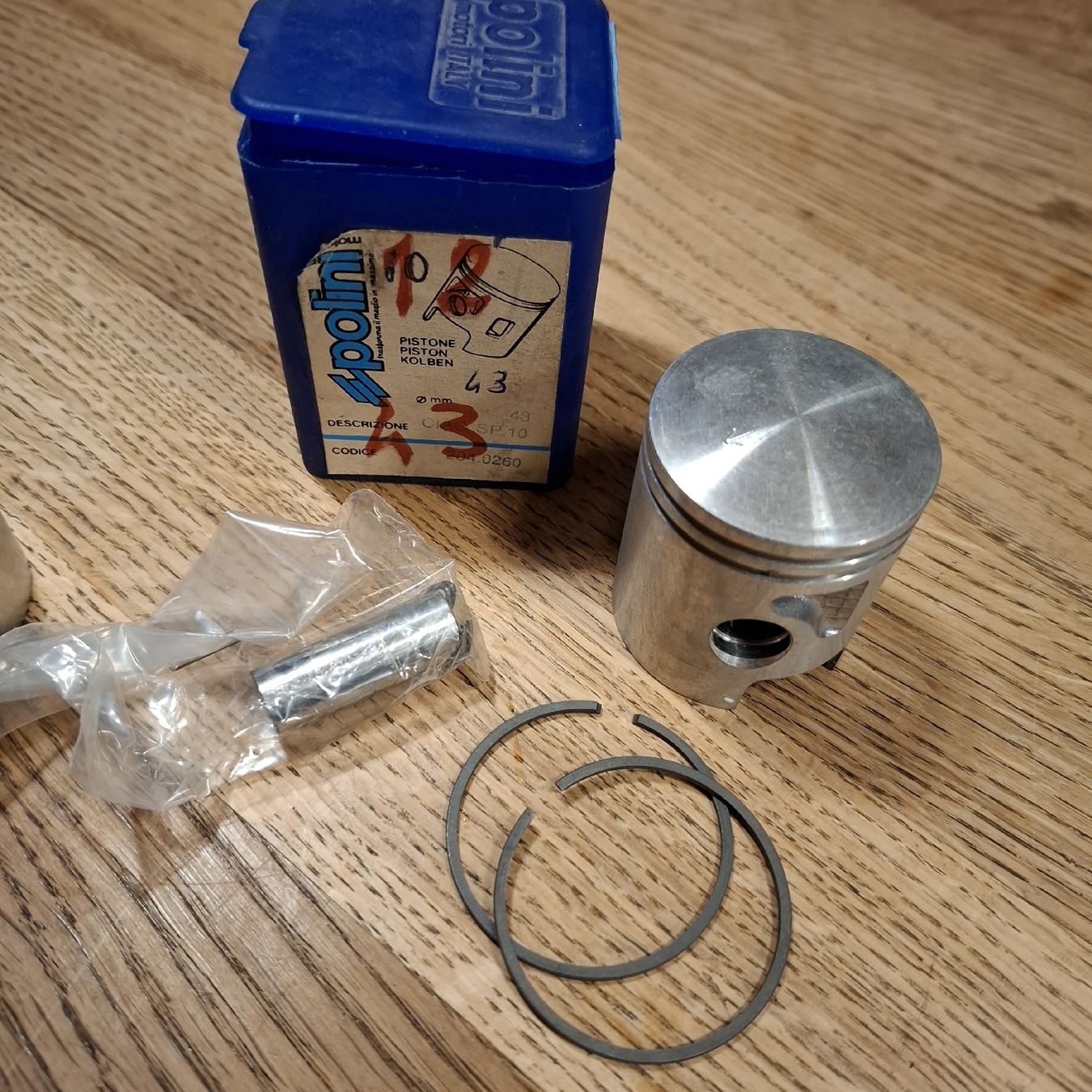 Polini Mofa-Ersatzteile: Piaggio Ciao/SI Kolben 43mm NOS – Neu und originalverpackt aus Künten von Rocchi71 2