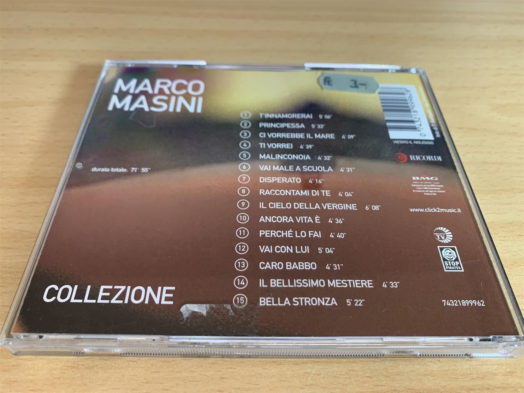 CDs: Marco Masini – Collezione – Gebraucht aus Rikon im Tösstal von Alpenmutz 1