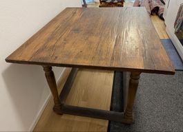 Antiker Holztisch Massivholz Eiche