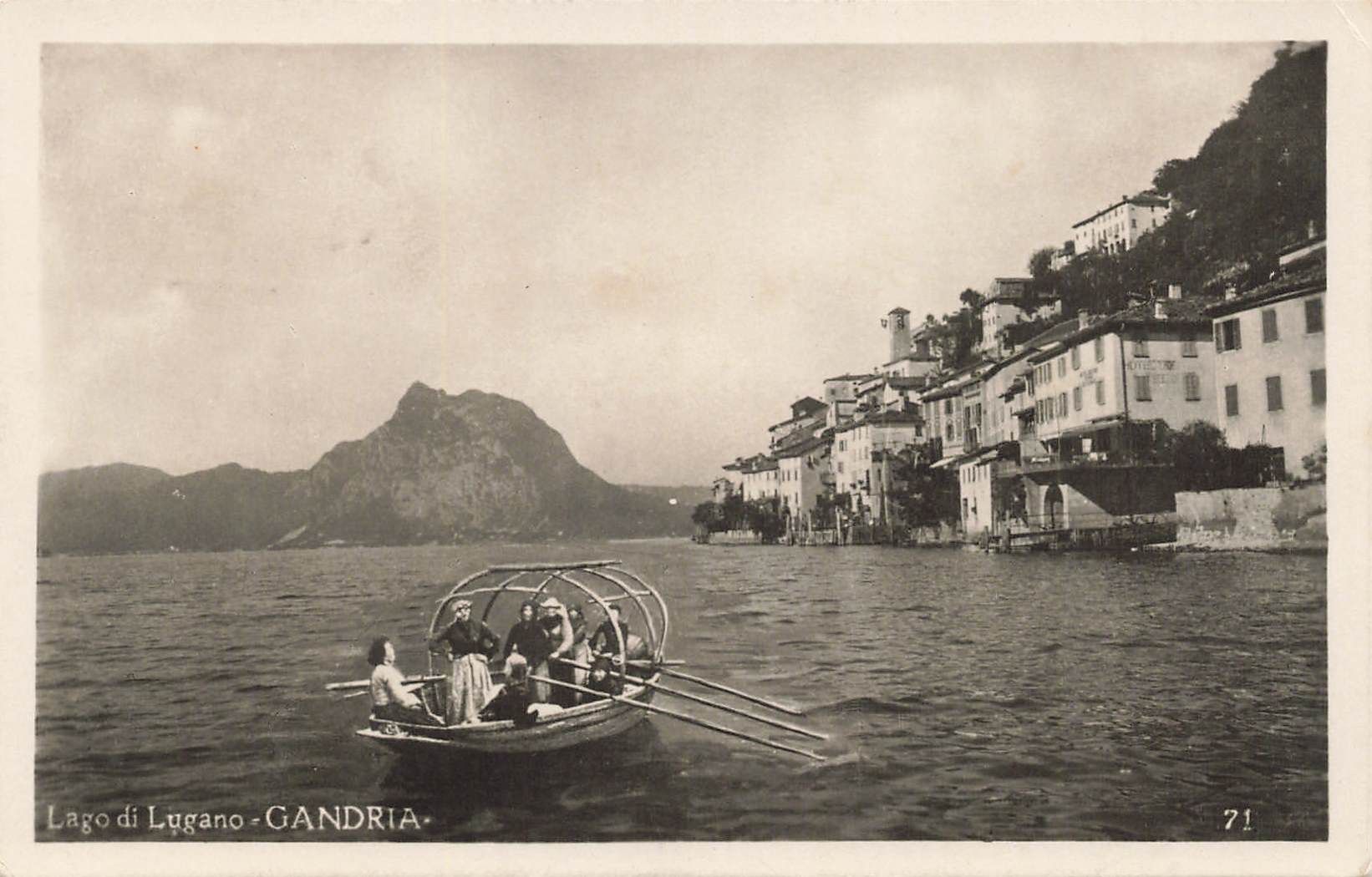Cartoline postali: Gandria barca – Usato da Biasca venduto da Blenio71