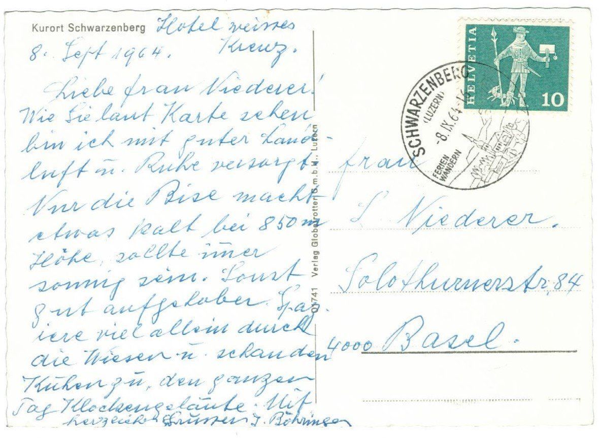 Cartoline postali: AK Kurort Schwarzenberg 1964 – Usato da Zürich venduto da tol_b7c7 1
