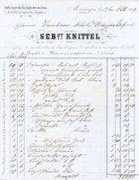 1879-92: Lot 3 alte Rechnungen, Schnitzerei und Holzbearbt.