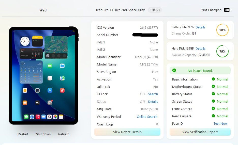 Apple Tablet PC: iPad Pro 11-inch 128GB Space Gray – Usato da Adelboden venduto da rol_4zgi 4