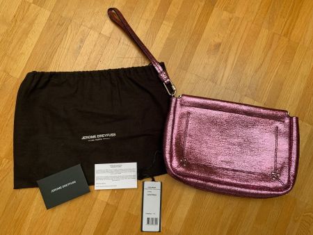 Jérôme Dreyfuss: Clap L, Lamé Rose Clutch - Ganz Neu (NWT)