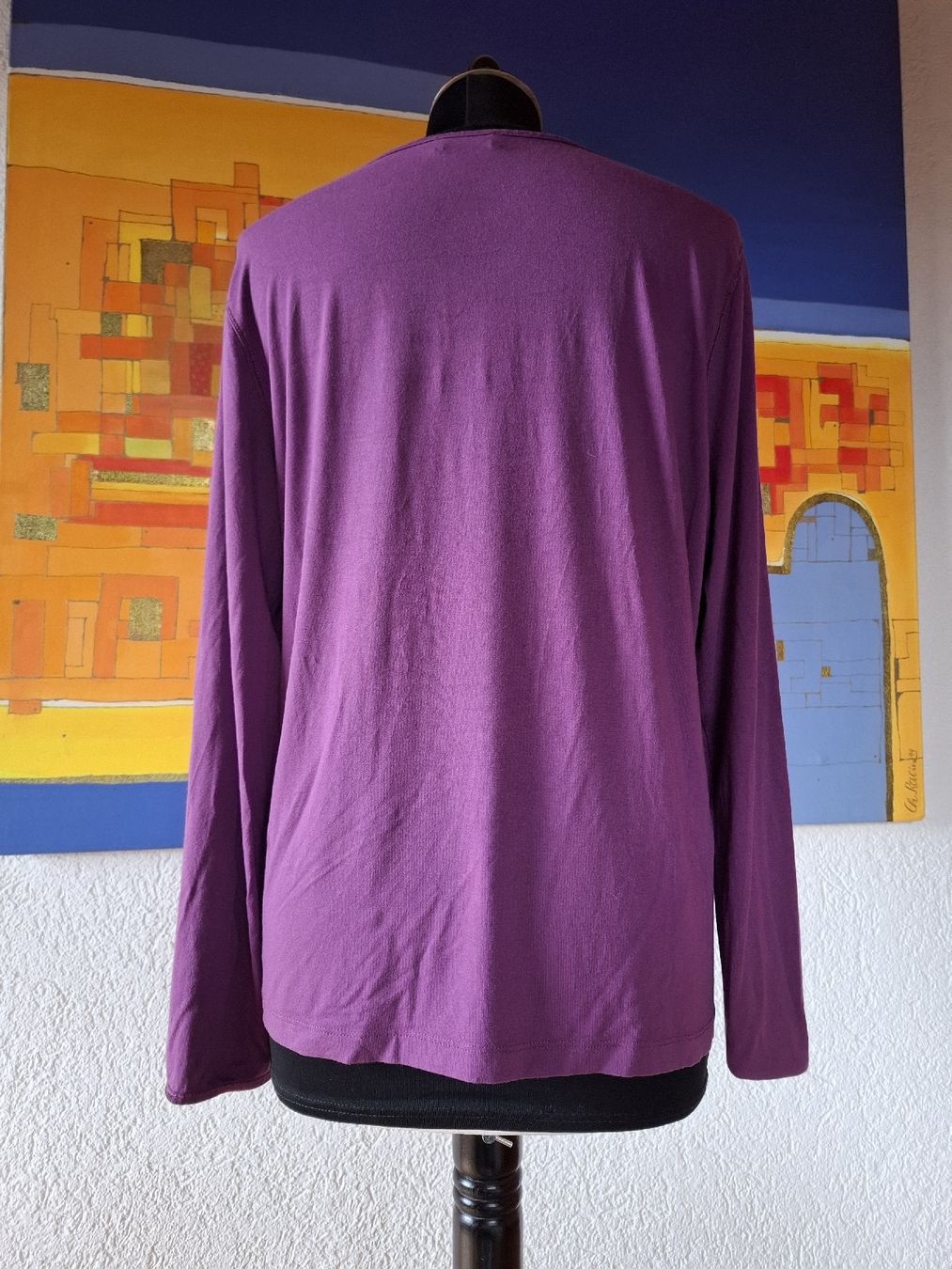 T-shirts: nr 51 Basic Longsleeve Gr L  42 Beere Violett weich rundhals – D'occasion à Vinelz par sonnenmond77 5