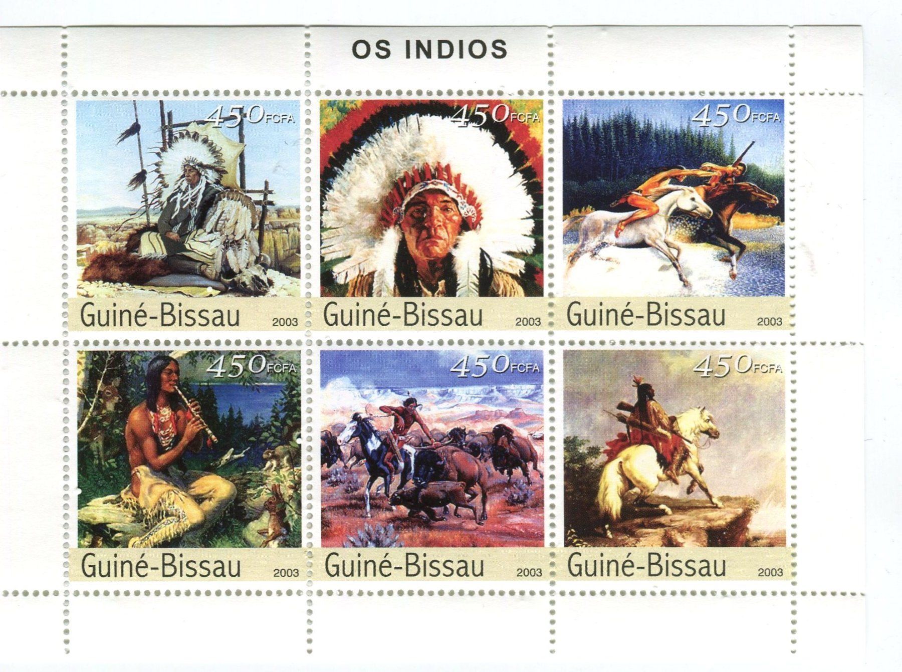 Tutti i francobolli: Block "Indianer". Guinea-Bissau. – Nuovo e nell'imballaggio originale da Basel venduto da Butsch5