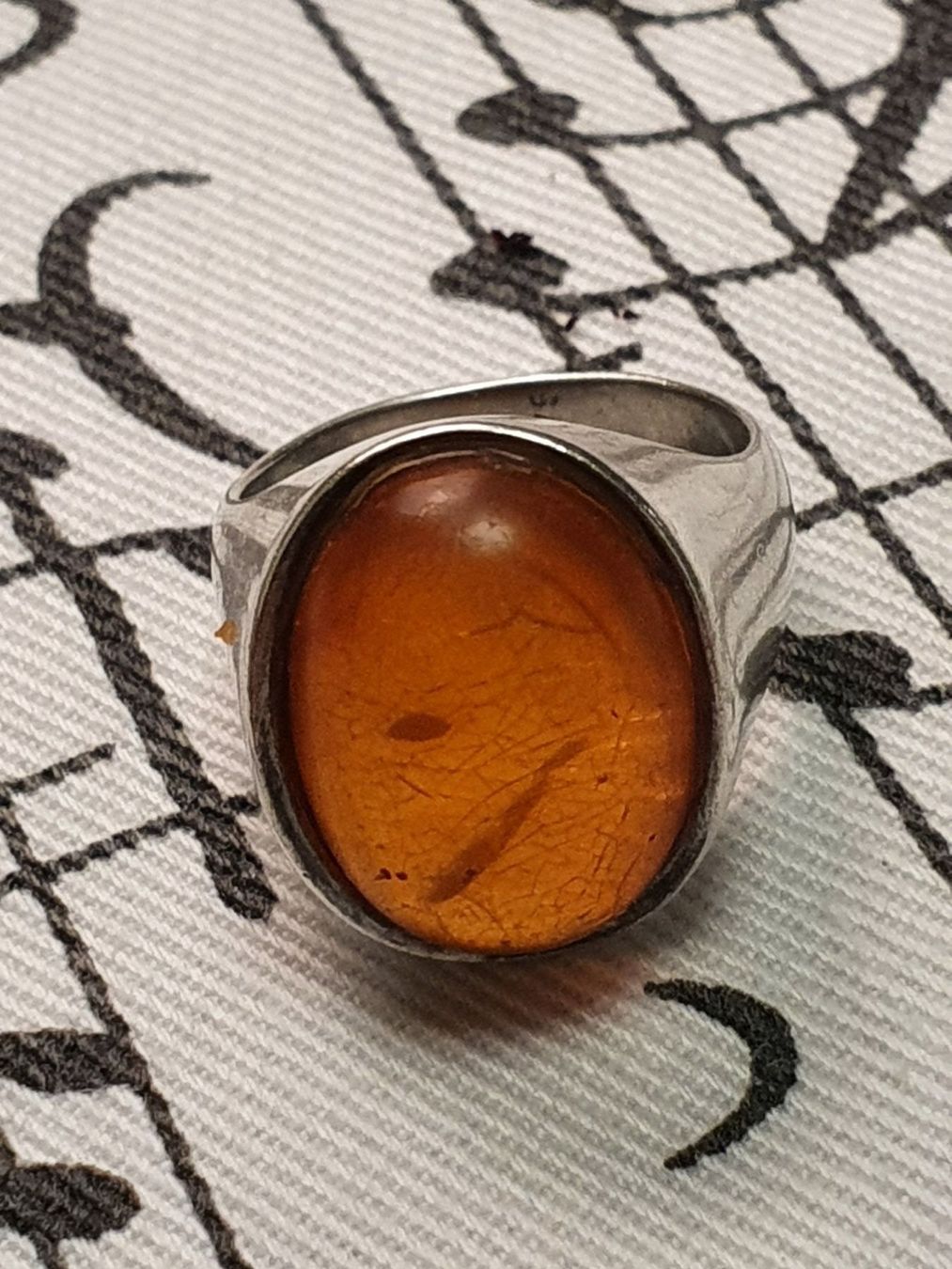 Anelli: Filigraner Designer Bernstein-Ring aus – Usato da Wohlen AG venduto da palmsprings 3