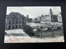 Zürich - Helmhaus und Post 1906