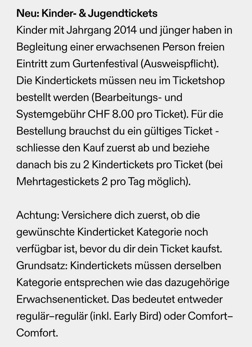 Tickets: Gurtenfestival Samstag: Family-Package  – Neu und originalverpackt aus Mittelhäusern von ABC_XYZ 2