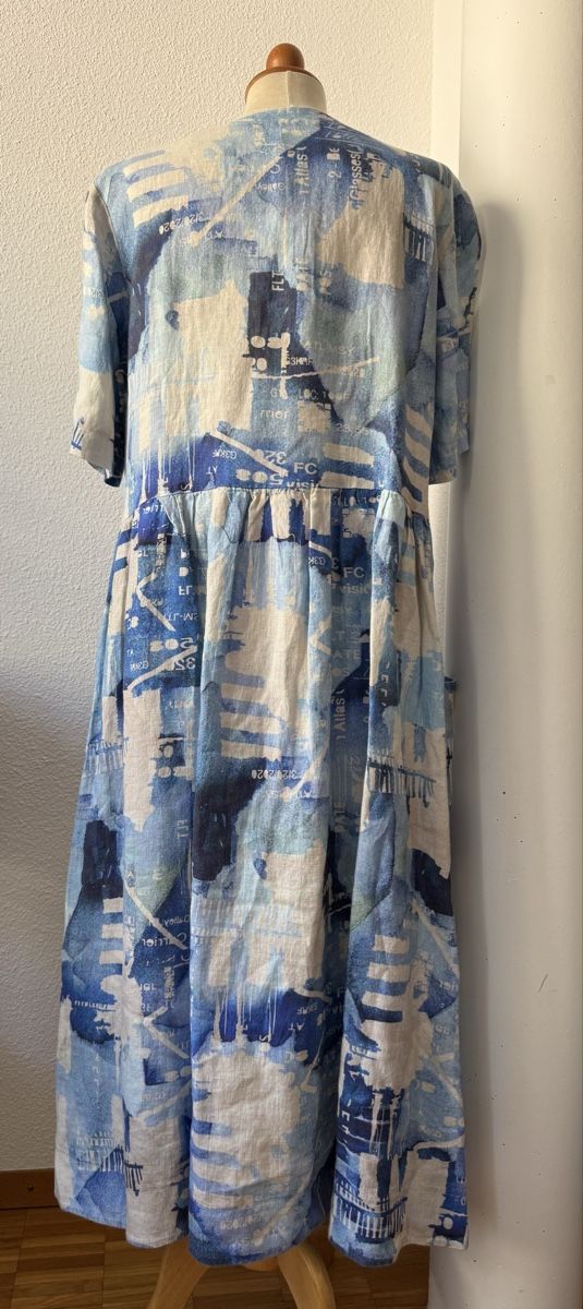 Luukaa Vestiti: Luukaa robe 100% lin bleu et blanc, taille 40 – Nuovo e nell'imballaggio originale da Morges venduto da sandy069 2