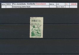 1912 Pro Juventute, Vorläufer französisch, gestempelt