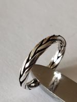 Ring Silber mit Muster Grösse 60
