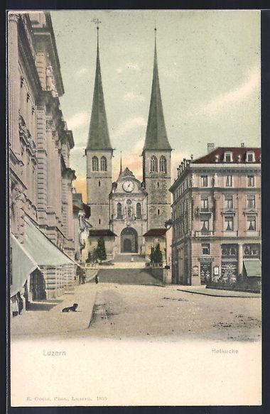 Cartoline postali: AK Luzern, Hofkirche – Usato da Berlin venduto da bartko-reher