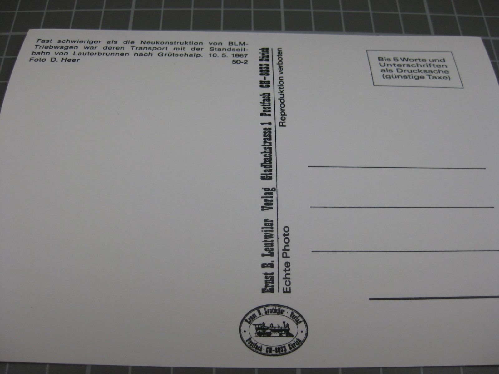 Cartoline postali: AK Auf dem Weg nach Grütschalp – Nuovo (secondo la descrizione) da Malters venduto da Marosko 1