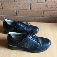 Waldläufer Schwarze Damen Lederschuhe, Grösse 39, Weite H