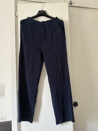 Pantalon Fleur de Lis by Angela bleu rayé taille s