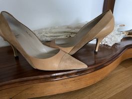 Elegance Paris Pumps Gr 40 beige Glatt/ und Wildleder