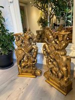 Pferd indische Indien India Gold Holz Pferd Figur