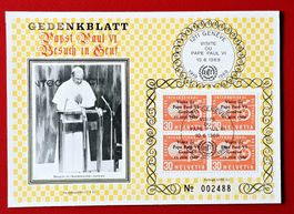 D IV BIT PAPST GENF VIERERBLOCK GENEVE VISITE PAPE PAUL 1969