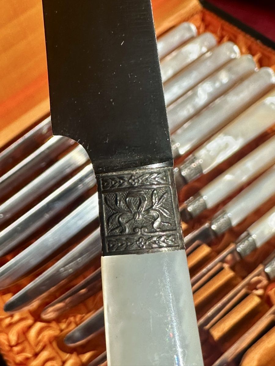 Posate: Messer Set E. Ceriani Arbon 12 Stück Perlmuttgriff✨Top – Usato da Zürich venduto da c_d_r 8