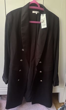 ROBE BLAZER LONG MORGAN NOIR