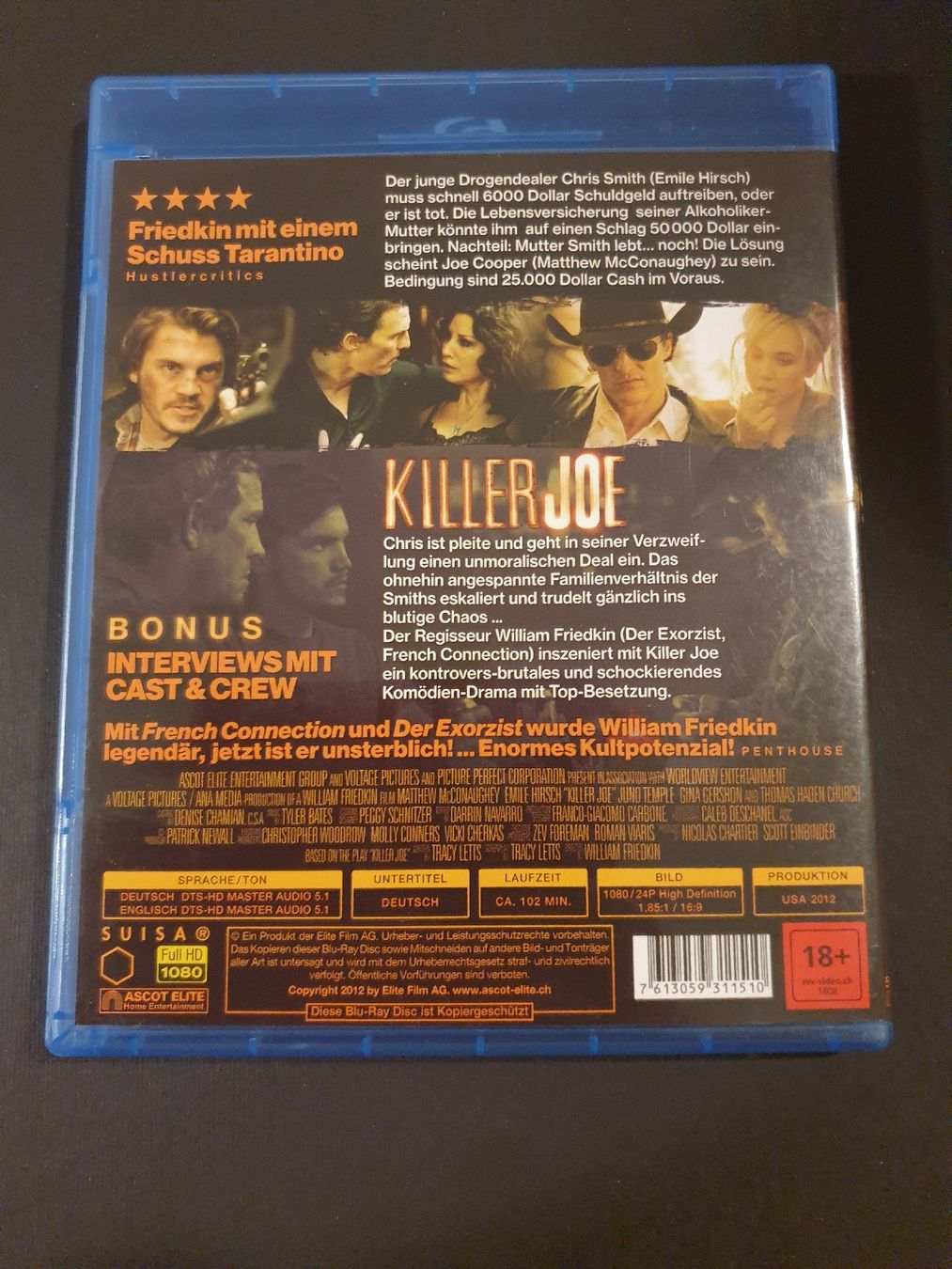 Tutti i DVDs: Killer Joe Blu-ray - Ungeschnitten – Usato da Steffisburg venduto da Blue_bj5g 1
