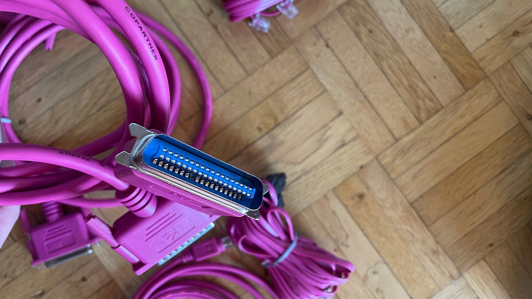 Cavi: Pinke Computer Drucker Modem Kabel diverse Anschlüsse – Nuovo (secondo la descrizione) da Glattfelden venduto da cybermaxx 2