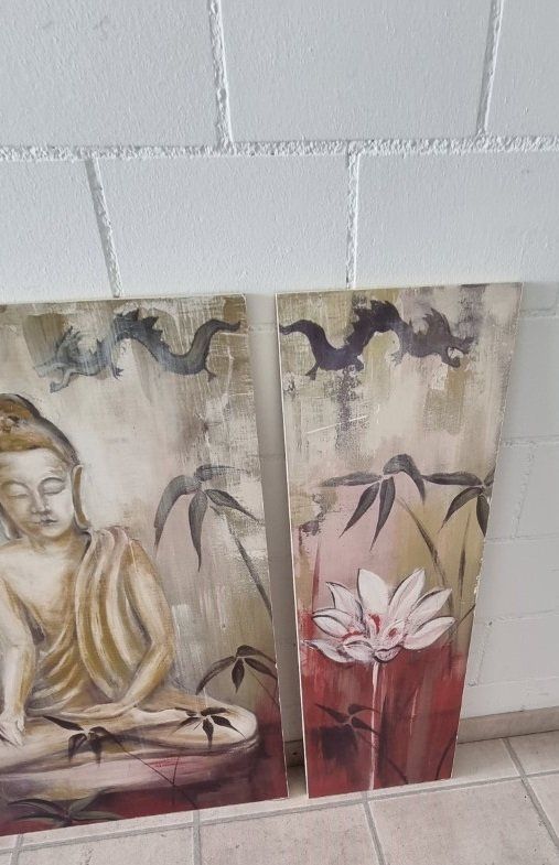 Foto & Immagini: Dreiteiliges Bild Buddah asiatisch – Usato da Flums venduto da Flumsantik 2