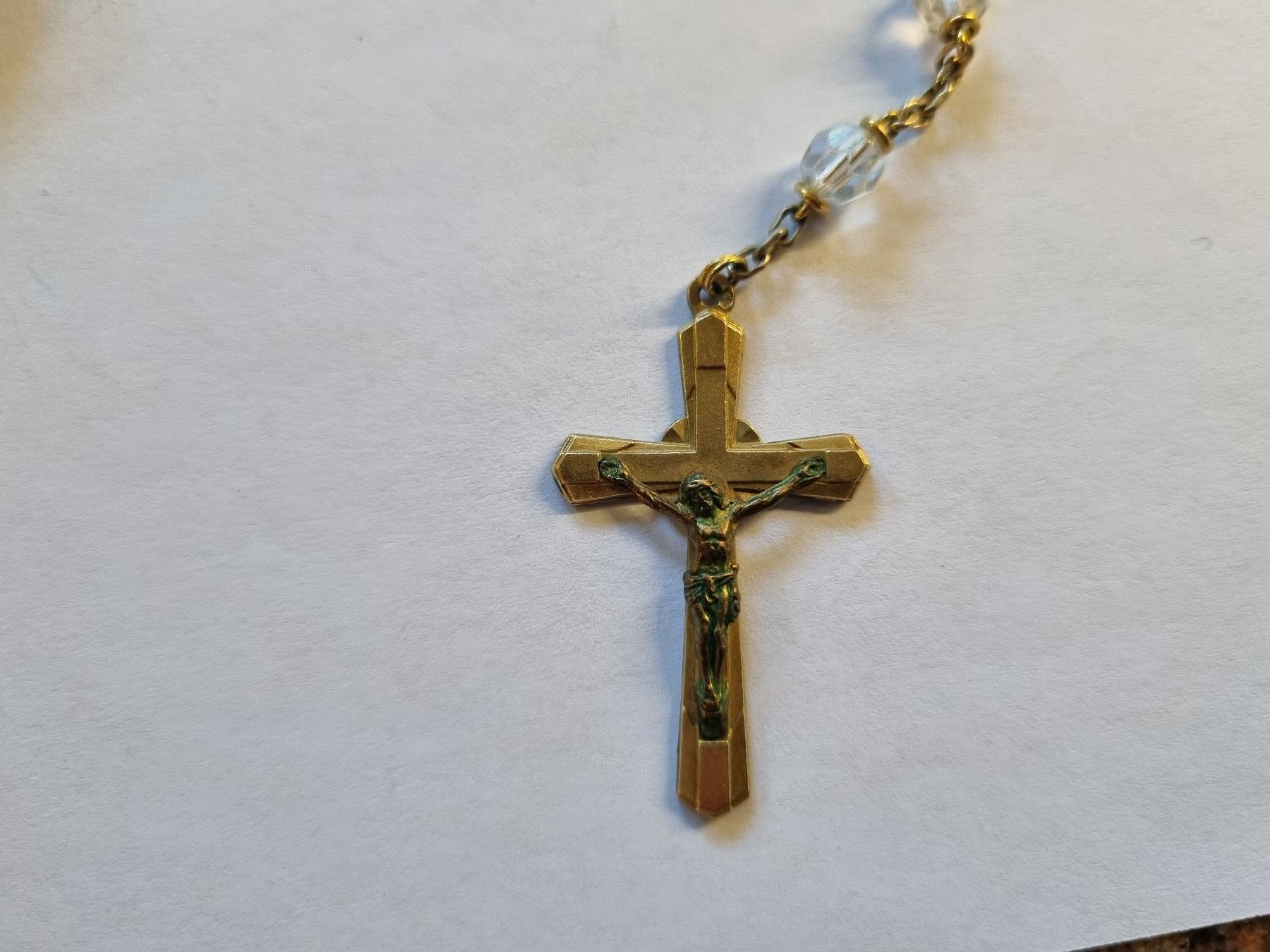 Sonstiger Schmuck: Schöner Rosenkranz mit Kristallperlen + Echtlederetui – Gebraucht aus Trachslau von bastet06 1