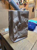 Vase Papiertüte braun Keramik H20cm (D)