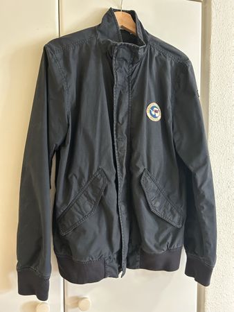 Napapijri Jacke dunkelblau mit Logo Patch guter Zustand