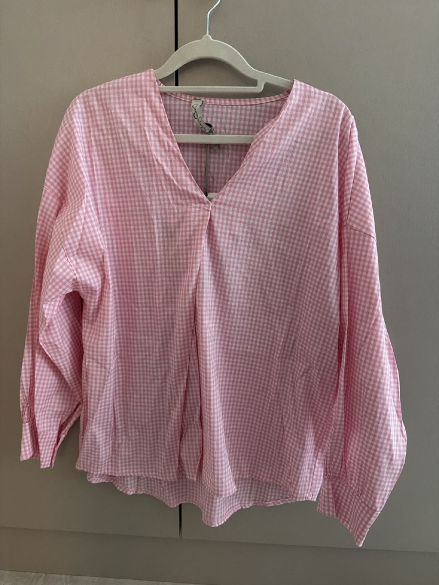 Camicette: Pink Gingham Blouse, New Collection, Size Large, Chic! – Nuovo (secondo la descrizione) da Paradiso venduto da Ixaya.studio