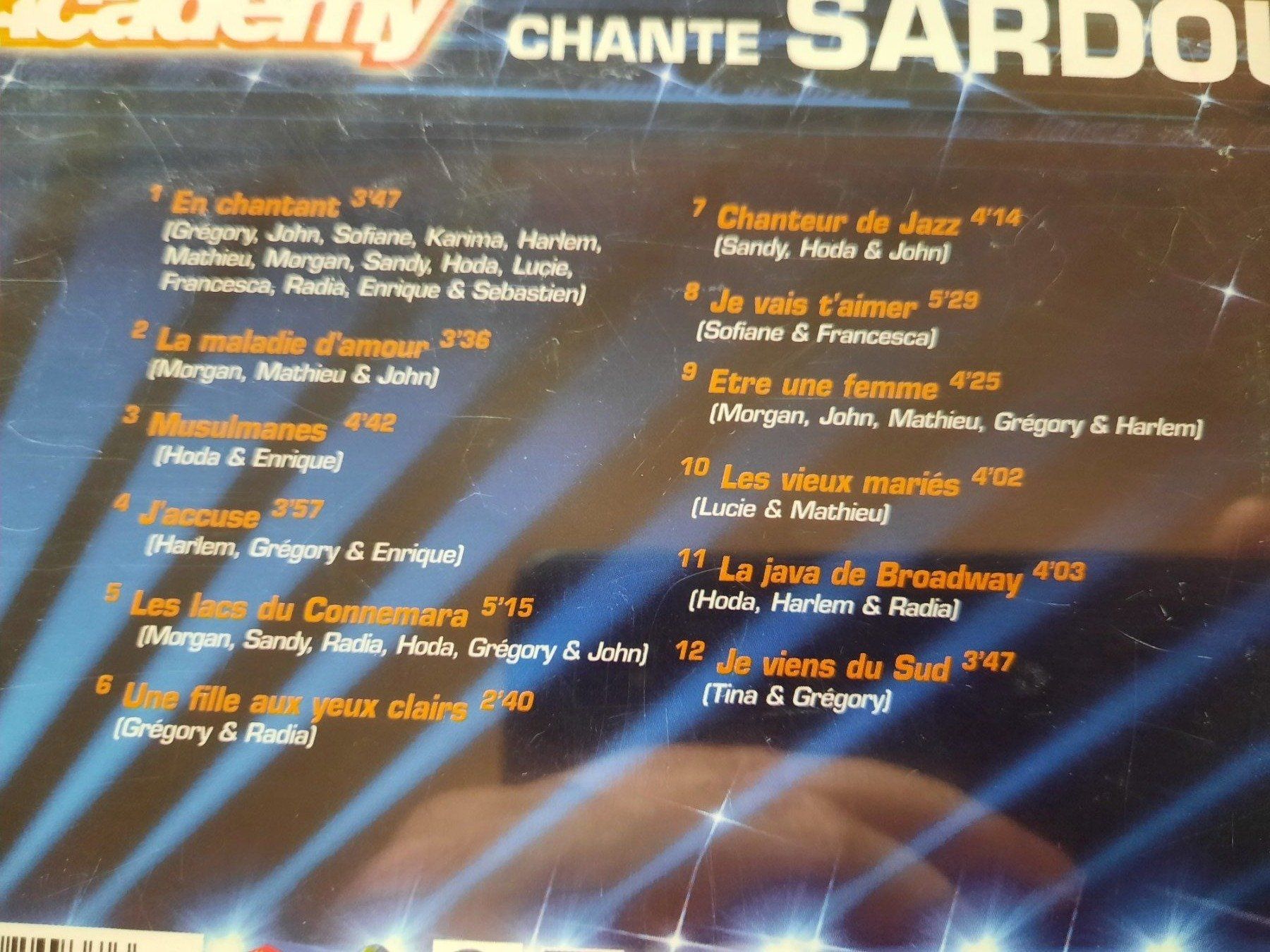 CD: Cd La star Academy chante Michel Sardou  – Usato da Pully venduto da bro_n52j 2