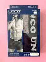 Boxer Herren, UNCO, Grösse L  (2 Stück; grau und dunkelblau)