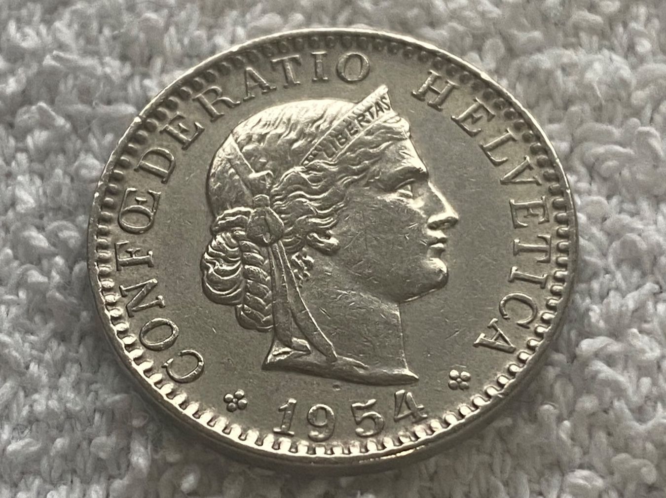 Tutti le monete: 20 centimes/rappen 1954 – Usato da Nyon venduto da Ilmi09