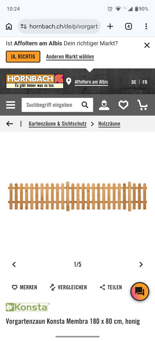 Fendivista: 12x Zaunelemente 180x80 cm – Usato da Kappel am Albis venduto da Andyr1 2
