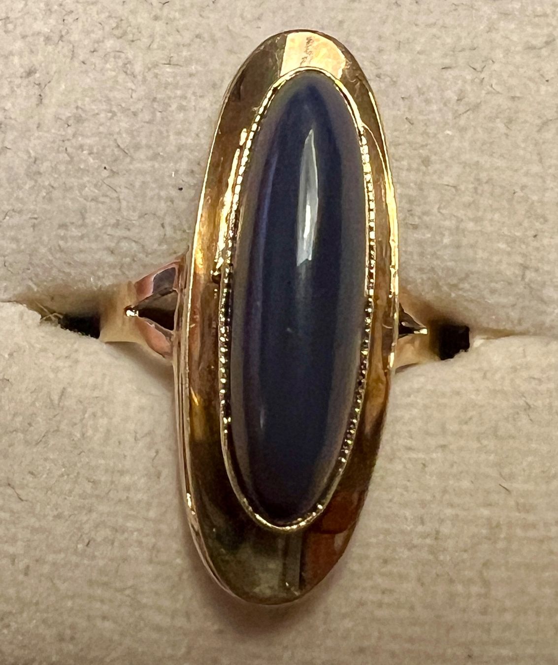 Anelli: Gold-Ring 14K Cabochon – Usato da Chur venduto da Penting1935 1